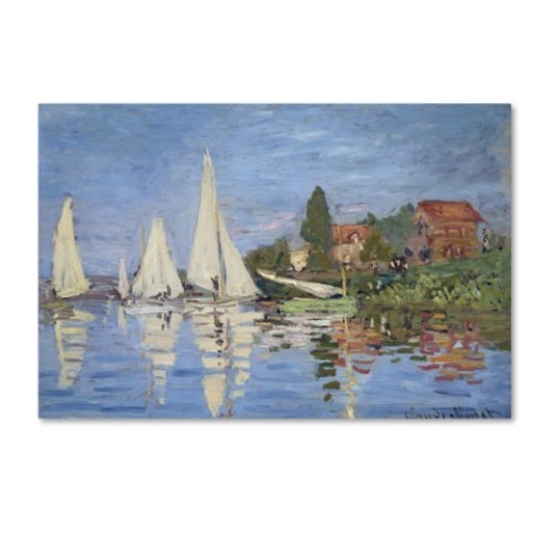 Trademark Fine Art Claude Monet 'Regatta at Argenteuil' Canvas Art, 22x32 AA01252-C2232GG